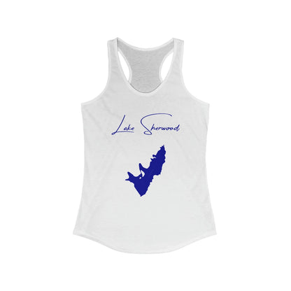 West  Virginia  Lake  Sherwood  Racerback-Tank  front  position  view  from  front  solid  white.webp
