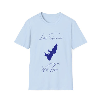 West  Virginia  Lake  Sherwood  T-shirt  front  position  view  from  front  light  blue.webp