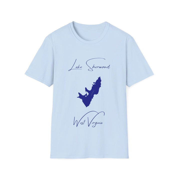 West  Virginia  Lake  Sherwood  T-shirt  front  position  view  from  front  light  blue.webp
