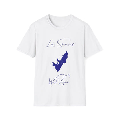 West  Virginia  Lake  Sherwood  T-shirt  front  position  view  from  front  white.webp