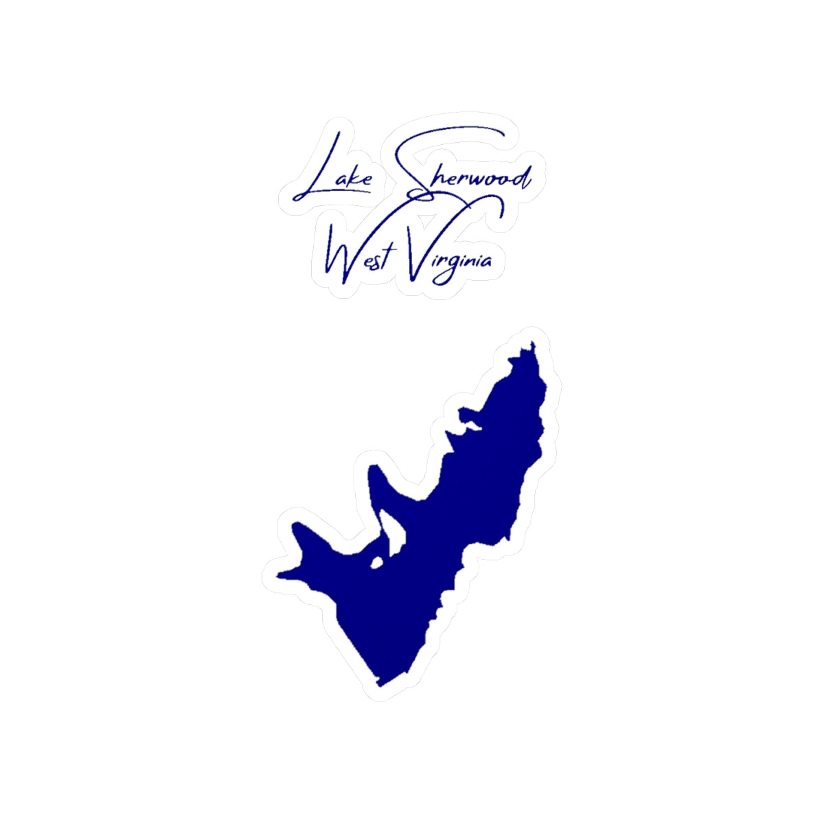 West  Virginia  Lake  Sherwood  Vinyl  Decal  other  position  view  from  front  4  x  6.webp