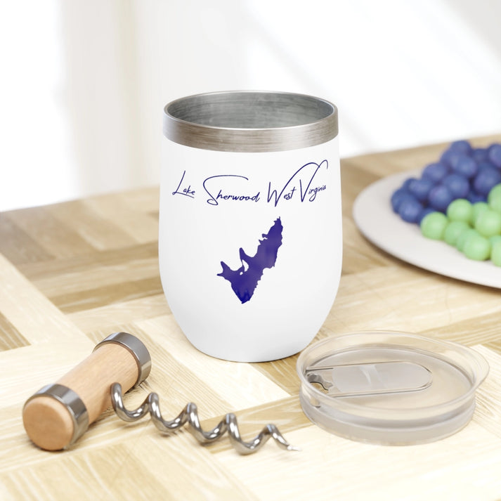 West  Virginia  Lake  Sherwood  Wine  Tumbler  other  position  view  from  context  white.webp