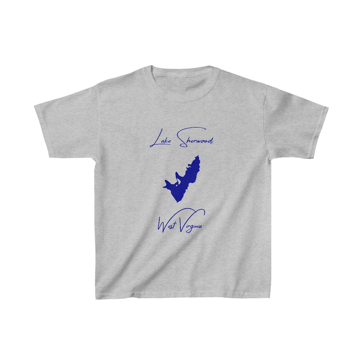 West  Virginia  Lake  Sherwood  Youth  T-shirt  front  position  view  from  front  sport  grey.webp