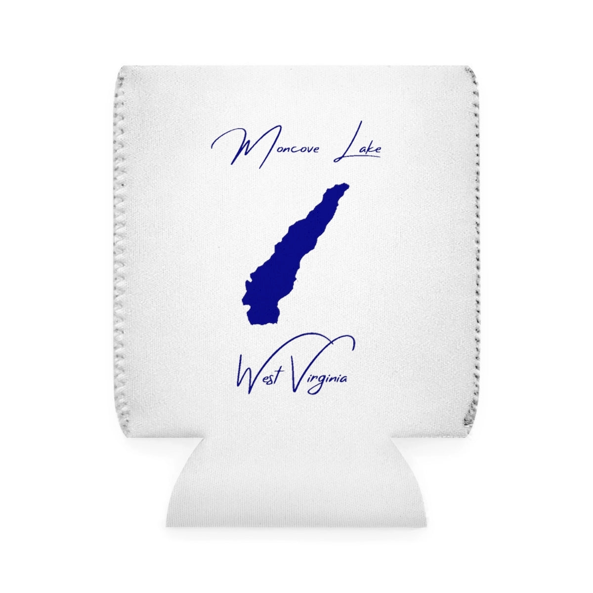 West  Virginia  Moncove  Lake  Can  Koozie  front  position  view  from  front-1  white.webp