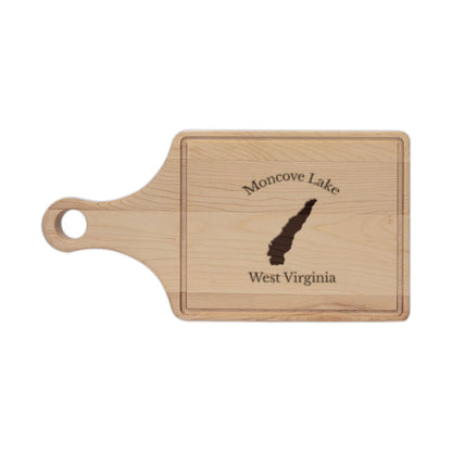West  Virginia  Moncove  Lake  Engraved  Cutting  Board  front  position  view  from  front  maple.webp