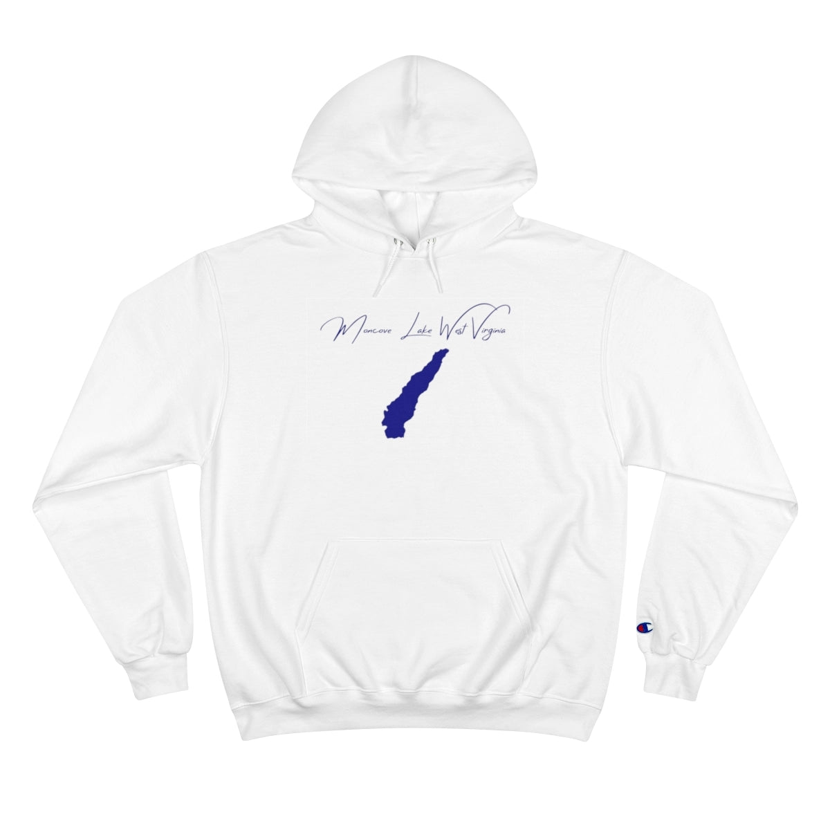 West  Virginia  Moncove  Lake  Hoodie  front  position  view  from  front  white.webp