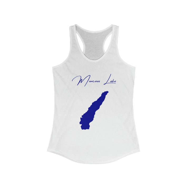 West  Virginia  Moncove  Lake  Racerback-Tank  front  position  view  from  front  solid  white.webp