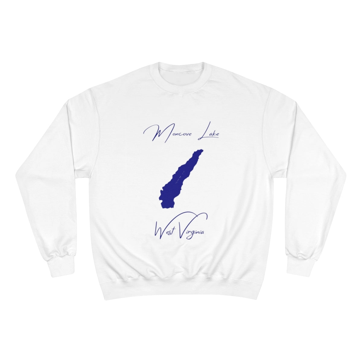 West  Virginia  Moncove  Lake  Sweatshirt  front  position  view  from  front  white.webp