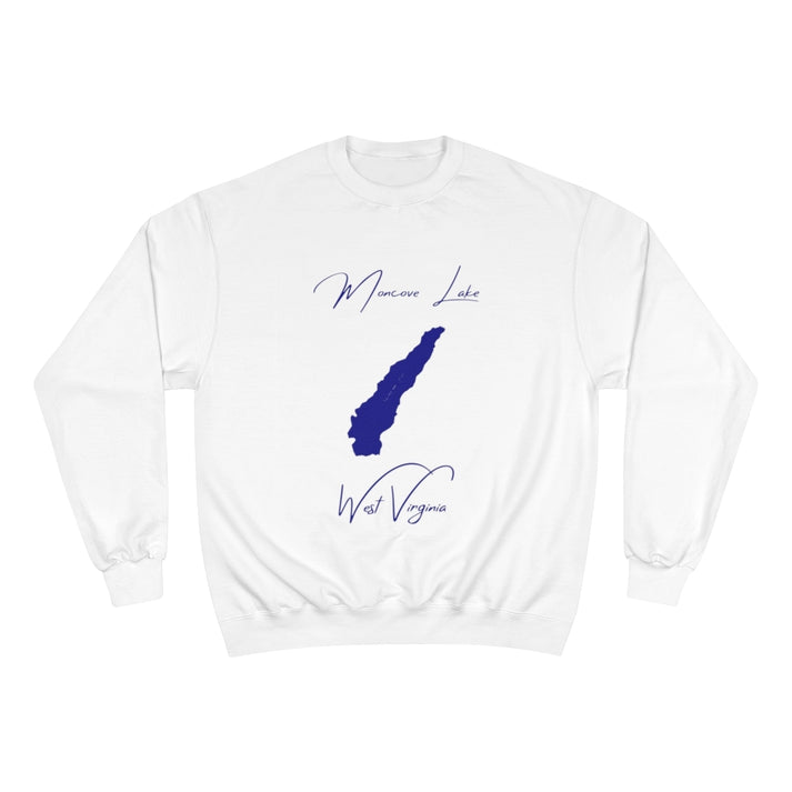 West  Virginia  Moncove  Lake  Sweatshirt  front  position  view  from  front  white.webp