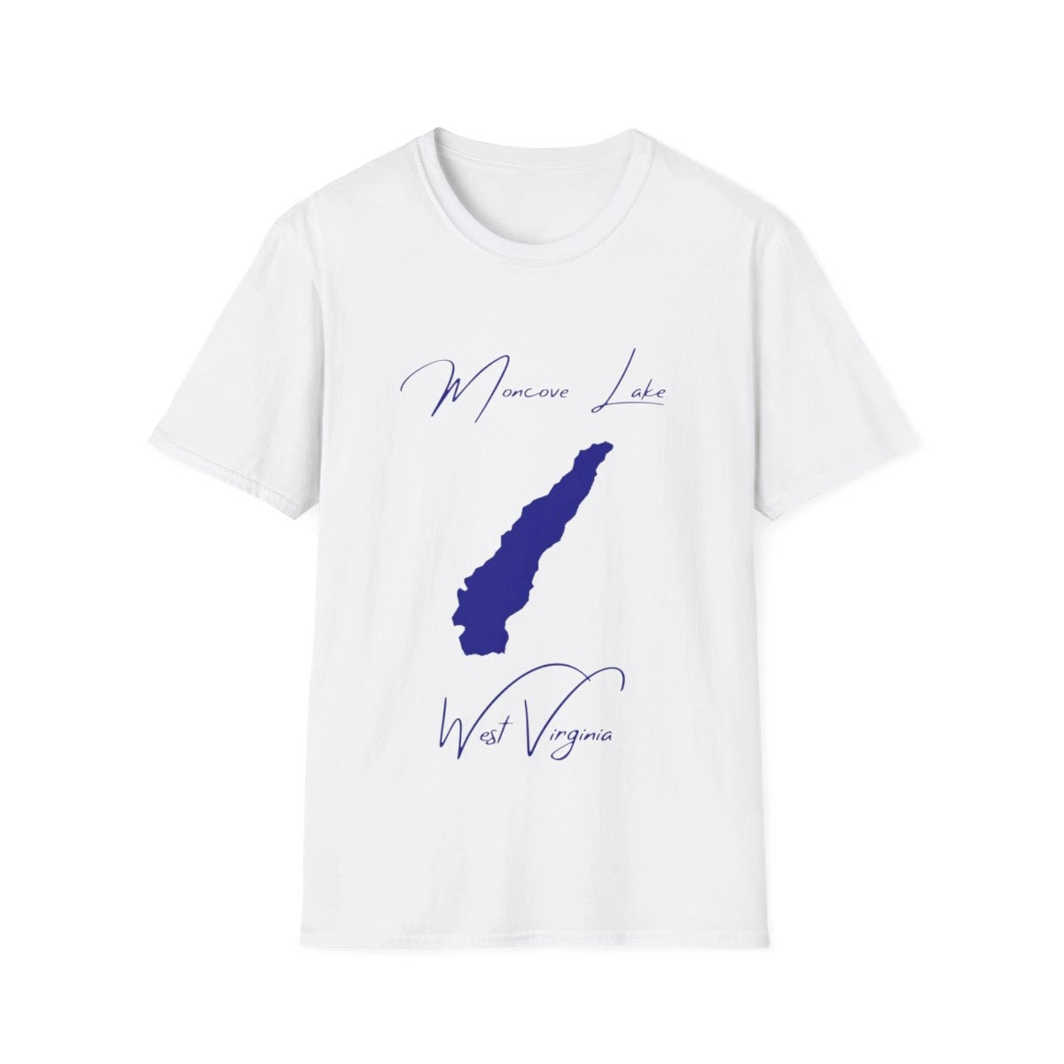 West  Virginia  Moncove  Lake  T-shirt  front  position  view  from  front  white.webp