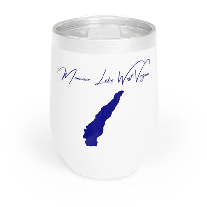 West  Virginia  Moncove  Lake  Wine  Tumbler  front  position  view  from  front  white.webp
