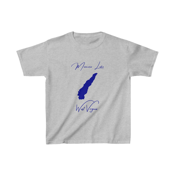West  Virginia  Moncove  Lake  Youth  T-shirt  front  position  view  from  front  sport  grey.webp