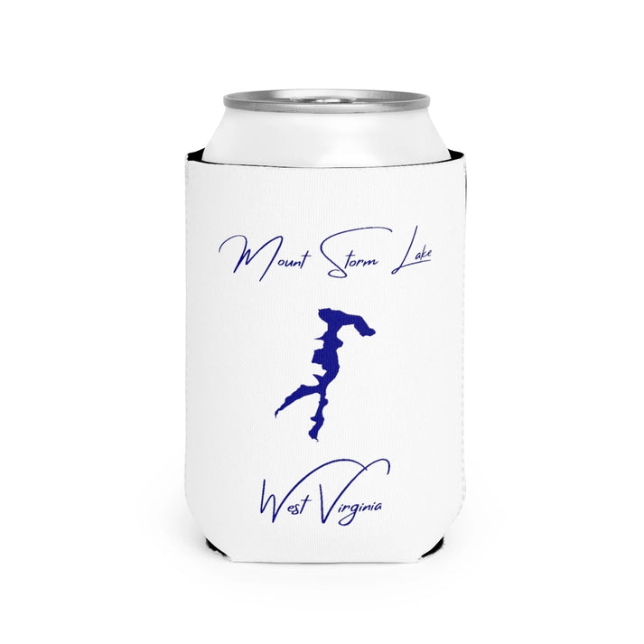 West  Virginia  Mount  Storm  Lake  Can  Koozie  front  position  view  from  front-2  white.webp