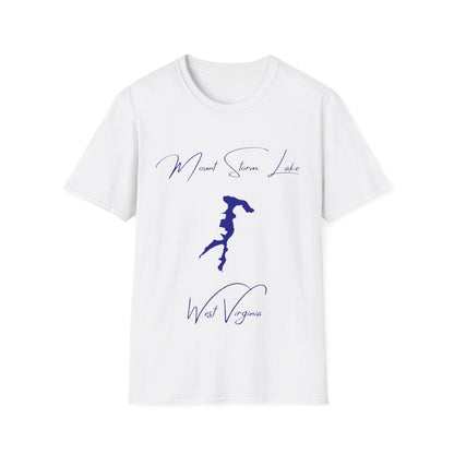 West  Virginia  Mount  Storm  Lake  T-shirt  front  position  view  from  front  white.webp