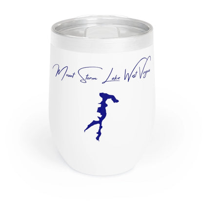 West  Virginia  Mount  Storm  Lake  Wine  Tumbler  front  position  view  from  front  white.webp