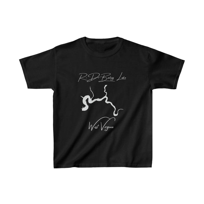West  Virginia  R.D.  Bailey  Lake  Youth  T-shirt  front  position  view  from  front  black.webp