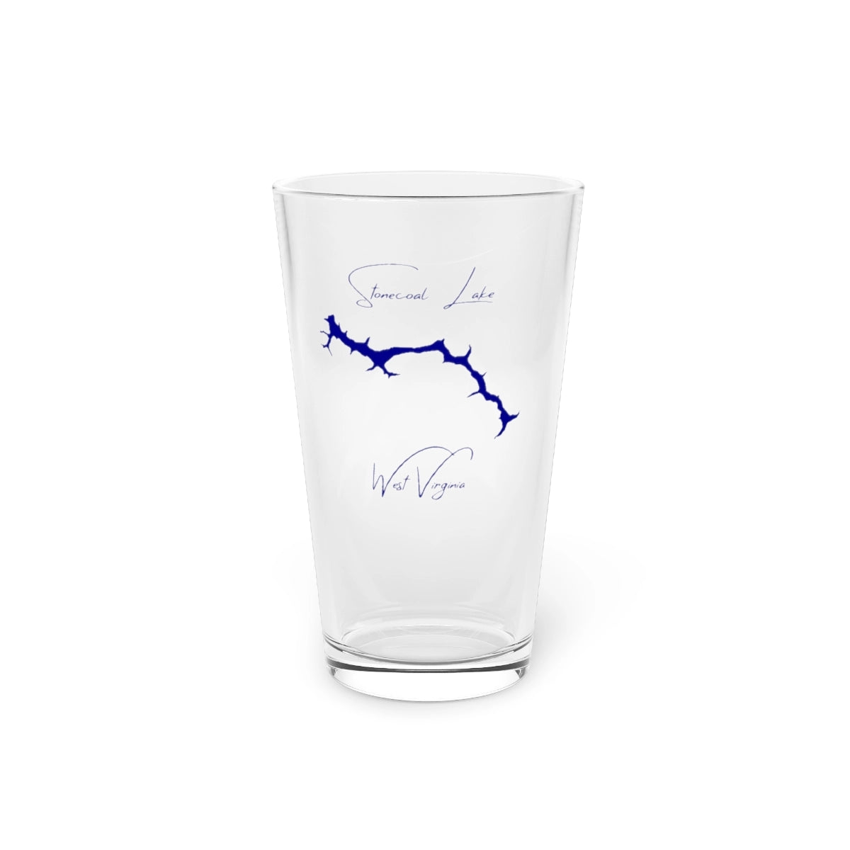 West  Virginia  Stonecoal  Lake  16oz  Pint  Glass  front  position  view  from  front  16oz.webp