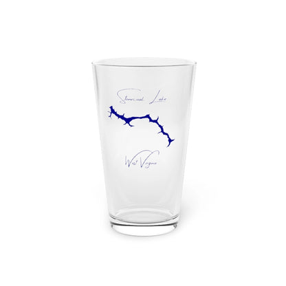 West  Virginia  Stonecoal  Lake  16oz  Pint  Glass  front  position  view  from  front  16oz.webp
