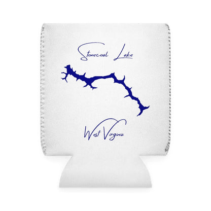 West  Virginia  Stonecoal  Lake  Can  Koozie  front  position  view  from  front-1  white.webp