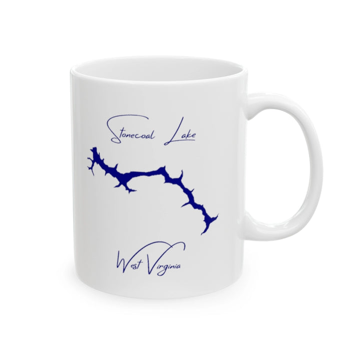 West  Virginia  Stonecoal  Lake  Ceramic  Mug  other  position  view  from  right  11oz.webp