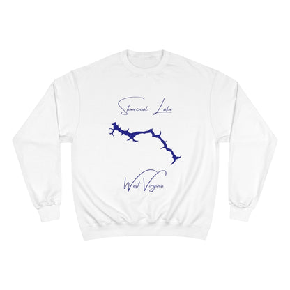 West  Virginia  Stonecoal  Lake  Sweatshirt  front  position  view  from  front  white.webp
