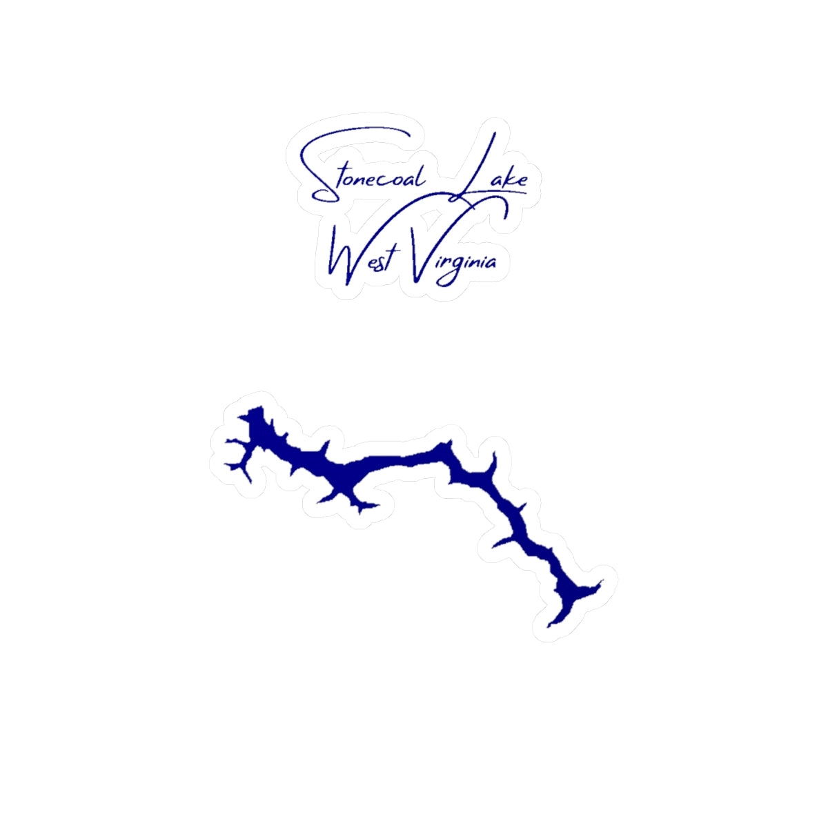 West  Virginia  Stonecoal  Lake  Vinyl  Decal  other  position  view  from  front  4  x  6.webp