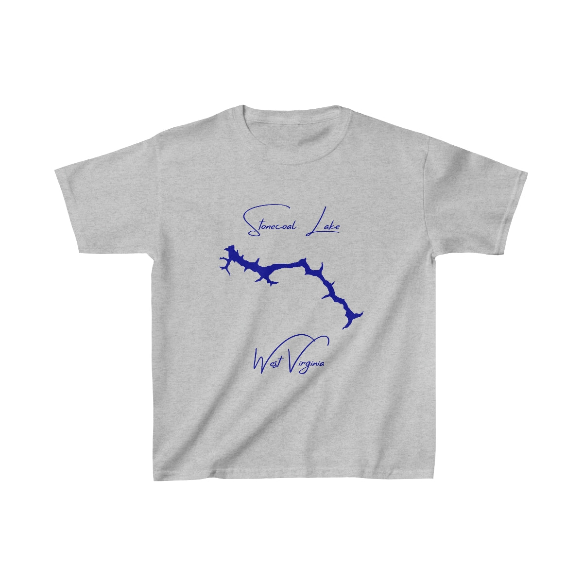 West  Virginia  Stonecoal  Lake  Youth  T-shirt  front  position  view  from  front  sport  grey.webp