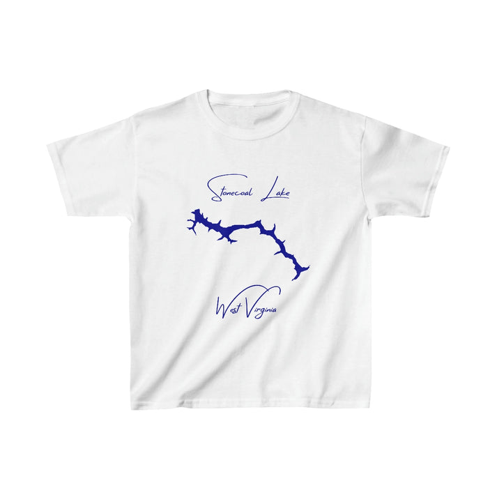 West  Virginia  Stonecoal  Lake  Youth  T-shirt  front  position  view  from  front  white.webp