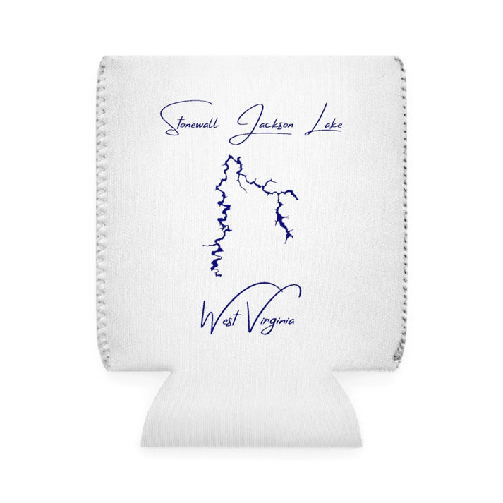 West  Virginia  Stonewall  Jackson  Lake  Can  Koozie  front  position  view  from  front-1  white.webp