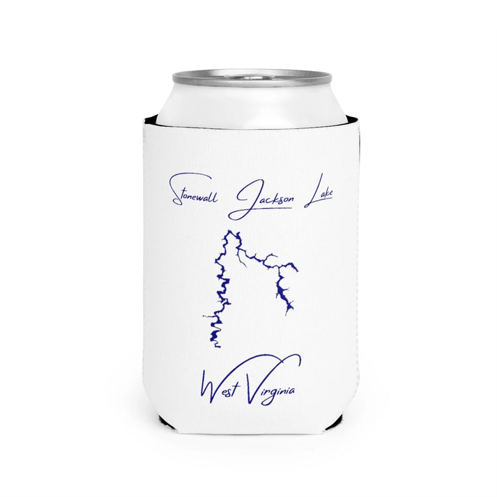 West  Virginia  Stonewall  Jackson  Lake  Can  Koozie  front  position  view  from  front-2  white.webp