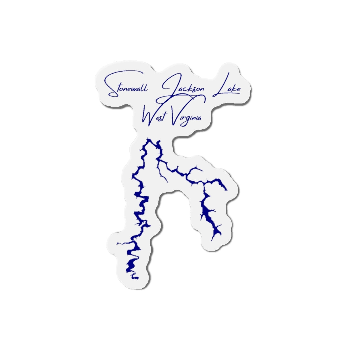 West  Virginia  Stonewall  Jackson  Lake  Die  Cut  Magnet  front  position  view  from  front  4  x  4.webp