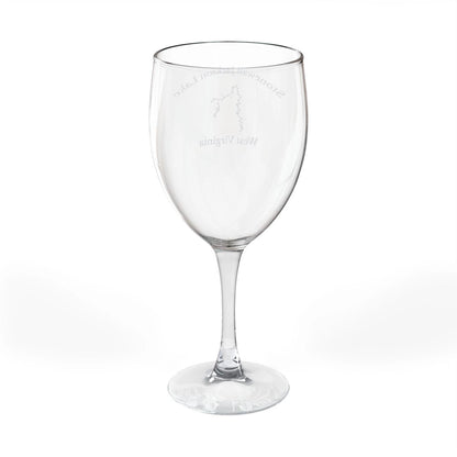 West  Virginia  Stonewall  Jackson  Lake  Engraved  Wine  Glass  other  position  view  from  back  10.5oz.webp