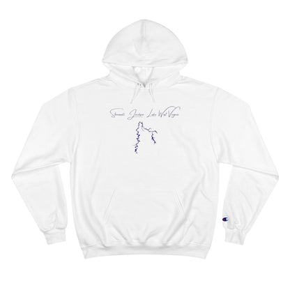 West  Virginia  Stonewall  Jackson  Lake  Hoodie  front  position  view  from  front  white.webp