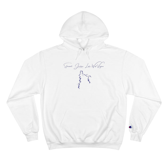 West  Virginia  Stonewall  Jackson  Lake  Hoodie  front  position  view  from  front  white.webp