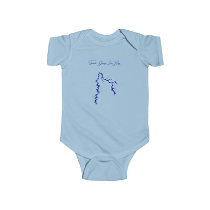 West  Virginia  Stonewall  Jackson  Lake  Onesie  front  position  view  from  front  light  blue.webp