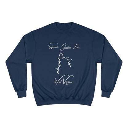 West  Virginia  Stonewall  Jackson  Lake  Sweatshirt  front  position  view  from  front  navy.webp