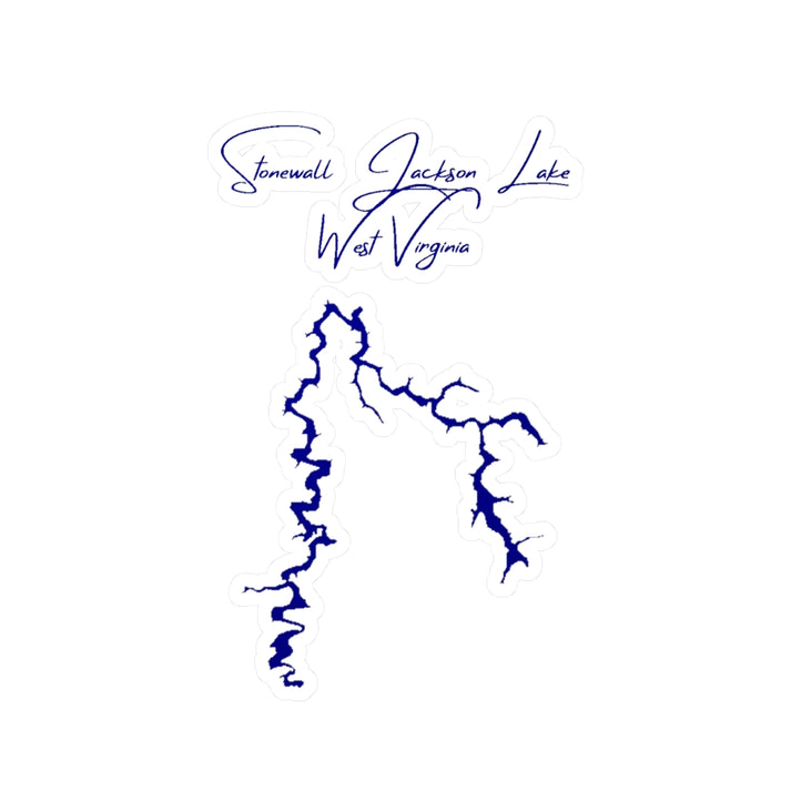West  Virginia  Stonewall  Jackson  Lake  Vinyl  Decal  other  position  view  from  front  4  x  6.webp