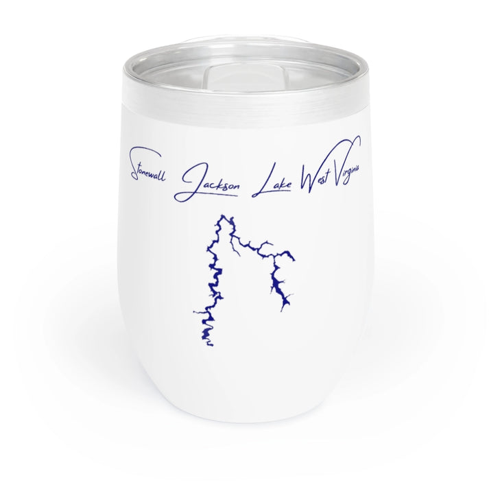 West  Virginia  Stonewall  Jackson  Lake  Wine  Tumbler  front  position  view  from  front  white.webp