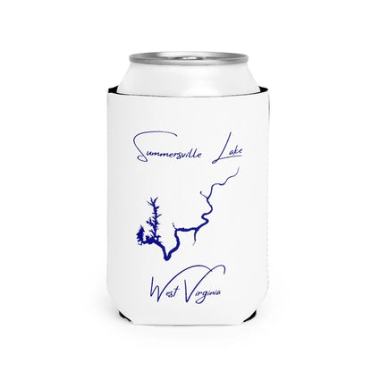 West  Virginia  Summersville  Lake  Can  Koozie  front  position  view  from  front-2  white.webp