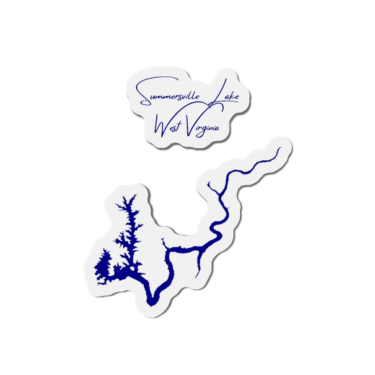 West  Virginia  Summersville  Lake  Die  Cut  Magnet  front  position  view  from  front  4  x  4.webp