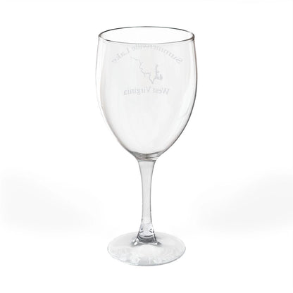 West  Virginia  Summersville  Lake  Engraved  Wine  Glass  other  position  view  from  back  10.5oz.webp