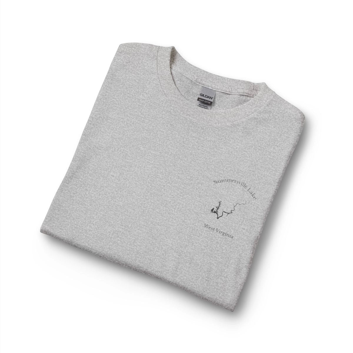 West  Virginia  Summersville  Lake  Long  Sleeve  Fishing  T-shirt  other  position  view  from  folded  sport  grey.webp