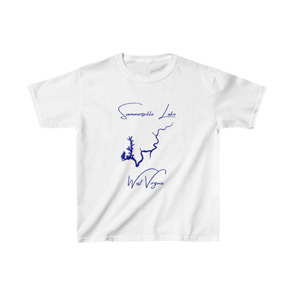 West  Virginia  Summersville  Lake  Youth  T-shirt  front  position  view  from  front  white.webp
