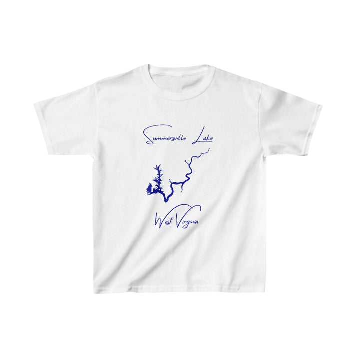 West  Virginia  Summersville  Lake  Youth  T-shirt  front  position  view  from  front  white.webp