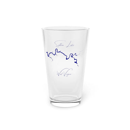 West  Virginia  Sutton  Lake  16oz  Pint  Glass  front  position  view  from  front  16oz.webp