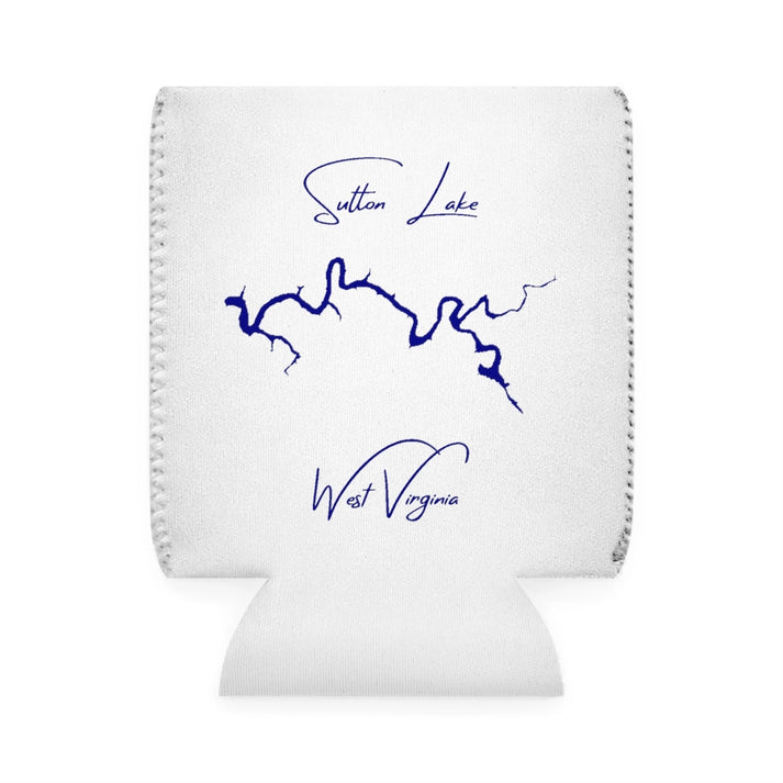 West  Virginia  Sutton  Lake  Can  Koozie  front  position  view  from  front-1  white.webp