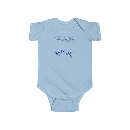 West  Virginia  Sutton  Lake  Onesie  front  position  view  from  front  light  blue.webp