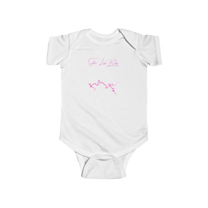 West  Virginia  Sutton  Lake  Onesie  front  position  view  from  front  white.webp