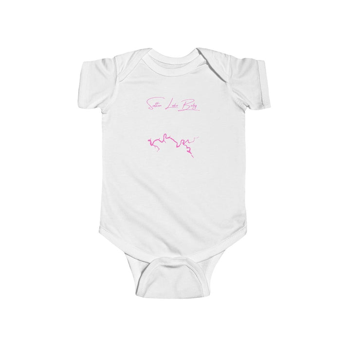 West  Virginia  Sutton  Lake  Onesie  front  position  view  from  front  white.webp