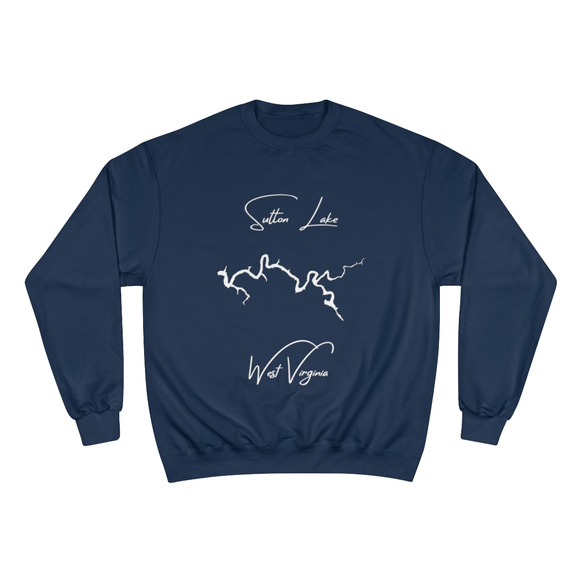 West  Virginia  Sutton  Lake  Sweatshirt  front  position  view  from  front  navy.webp